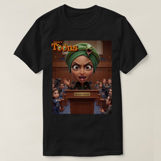 CAMISETA REP. ILHAN OMAR (D) MN - ES UNA SERPIENTE (Diseño del anverso)