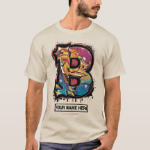 Rep Su Nombre: Letra "B" del graffiti Personalizab