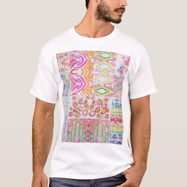 Camiseta Reparación abstracta, patrón de tinte de corbata d (Anverso)