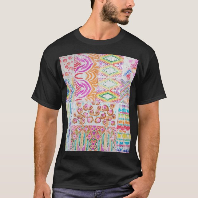 Camiseta Reparación abstracta, patrón de tinte de corbata d (Anverso)