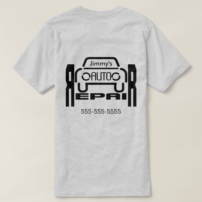 Camiseta Reparación auto el | personalizado (Reverso del diseño)