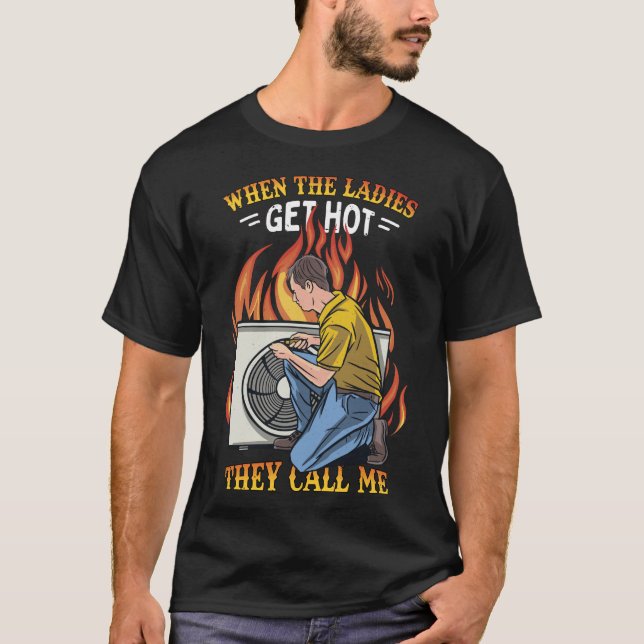 Camiseta Reparación De HVAC Art Para Contratistas (Anverso)