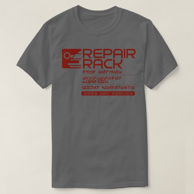 Camiseta Reparación de rack (Diseño del anverso)