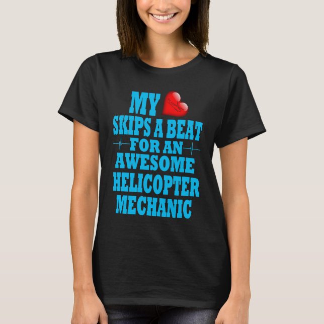 Camiseta Reparación del motor de helicóptero mecánico Valen (Anverso)
