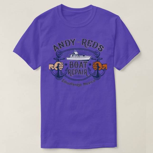Camiseta Reparación en bote Andy Reds de Shawshank Redempti (Diseño del anverso)