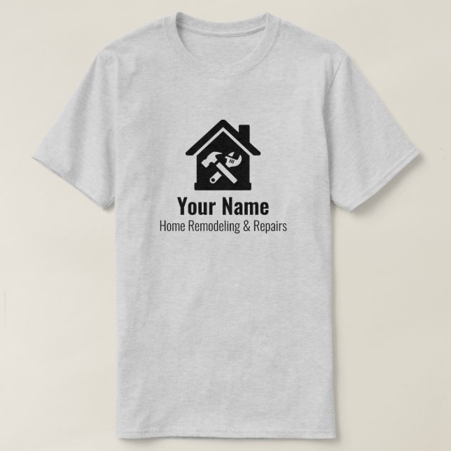 Camiseta Reparaciones de personalizable para el hogar (Diseño del anverso)