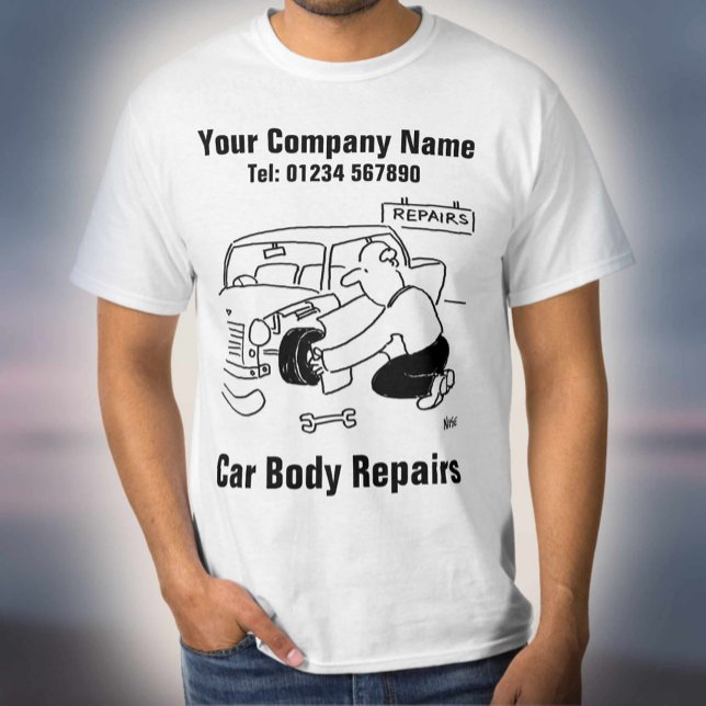 Camiseta Reparaciones del cuerpo del coche - Con el nombre  (Subido por el creador)