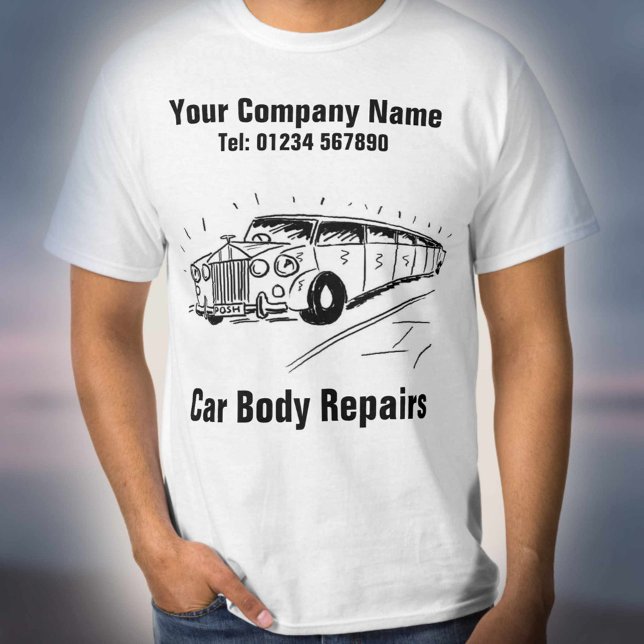 Camiseta Reparaciones del cuerpo del coche - Con el nombre  (Subido por el creador)