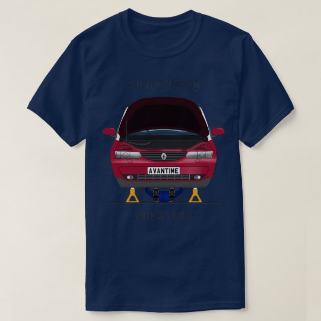 Camiseta Reparador autorizado de avenidas rojo Mars (Diseño del anverso)
