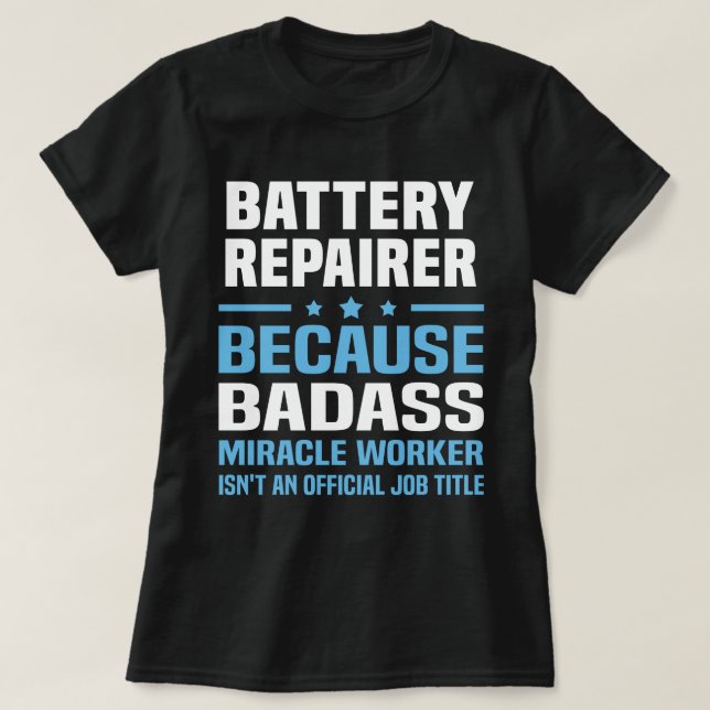 Camiseta Reparador de batería (Diseño del anverso)