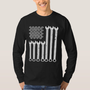 Camiseta Reparador de pernos de llave inglesa Bandera patri