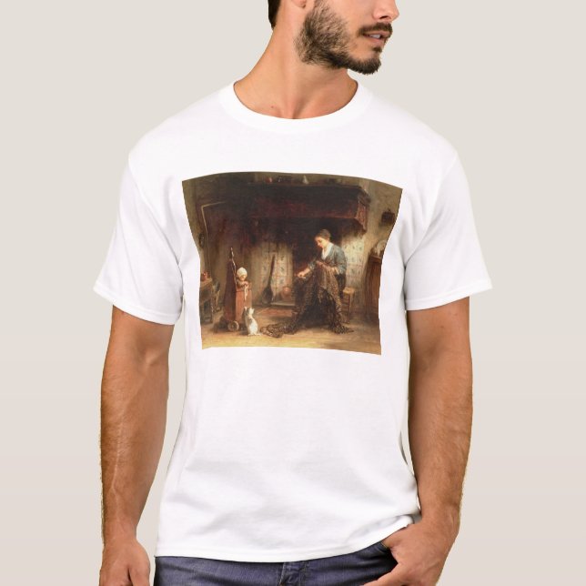 Camiseta Reparando las redes (aceite en el panel) (Anverso)