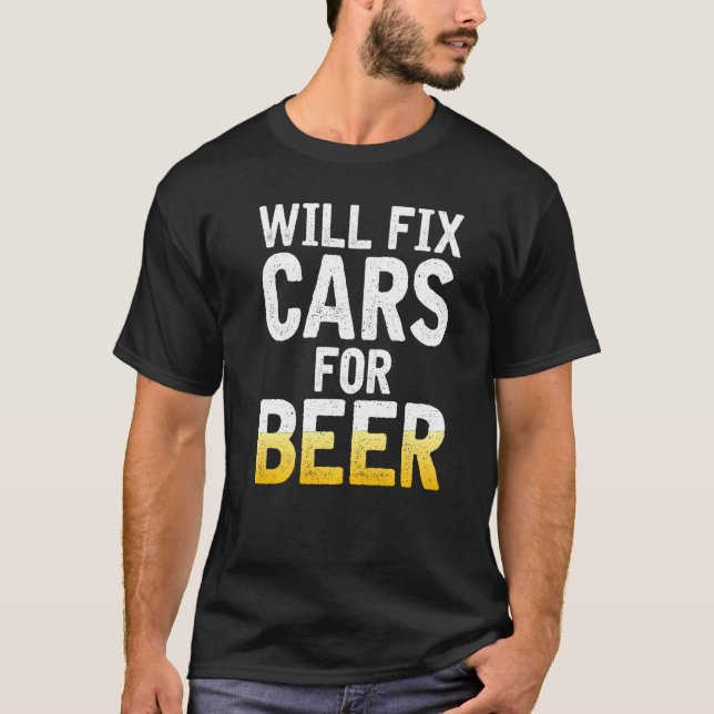 Camiseta Reparará Los Coches Para El Mecánico De Reparación (Anverso)
