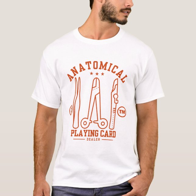 Camiseta Repartidor de cartas anatómicas (Anverso)