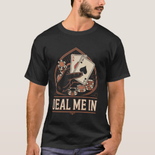 Camiseta Repartir Poker Ases Mano y Fichas
