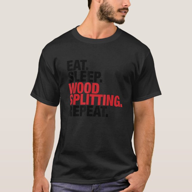 CAMISETA REPEA DE DORMIR DE MADERA DIVIDIDA (Anverso)