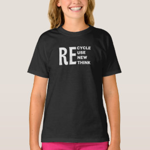 Camiseta Repensar la reutilización del reciclado ambiental