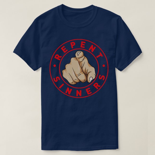 Camiseta Repent Sinners (Diseño del anverso)