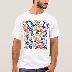 Camiseta Repetición cromática de hojas