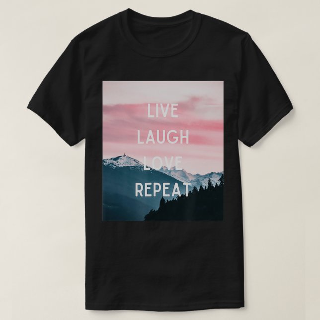 Camiseta Repetición de amor de reír en vivo (Diseño del anverso)