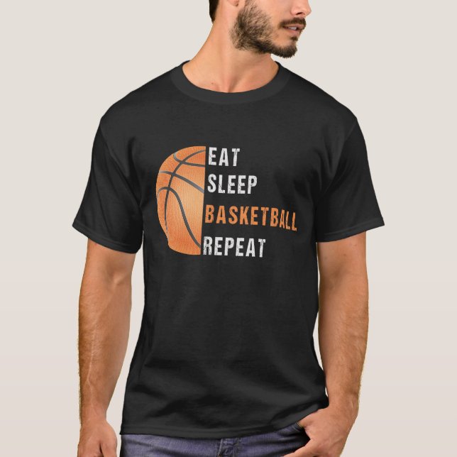 Camiseta Repetición de básquetbol de dormir (Anverso)