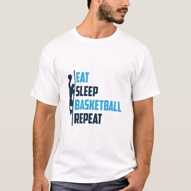Camiseta Repetición de básquetbol de dormir (Anverso)