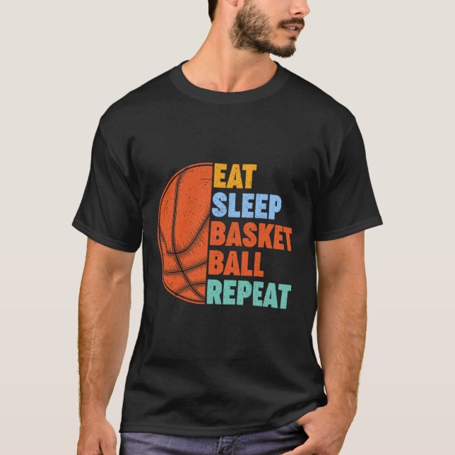 Camiseta Repetición de básquetbol de sueño de sueño para ho (Anverso)