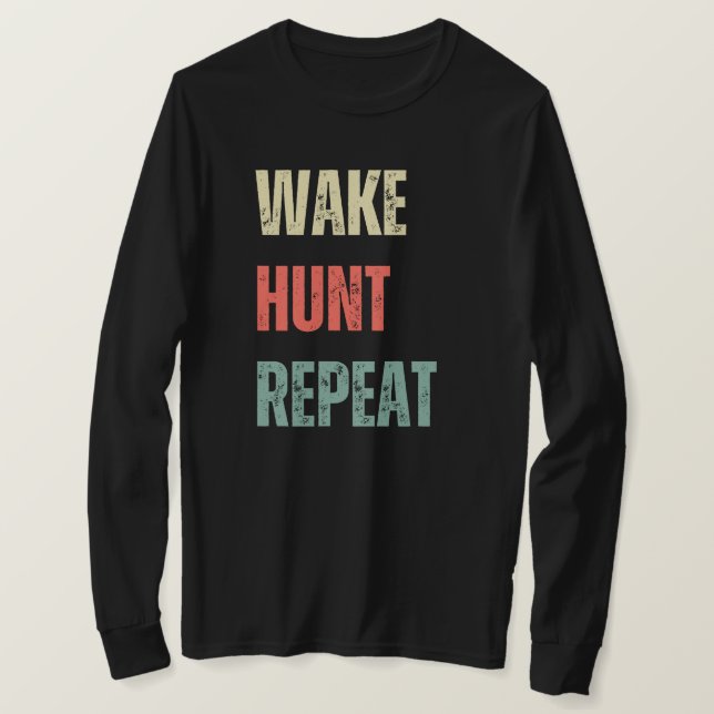 Camiseta Repetición de búsqueda de Wake | Caza de venados (Anverso del diseño)