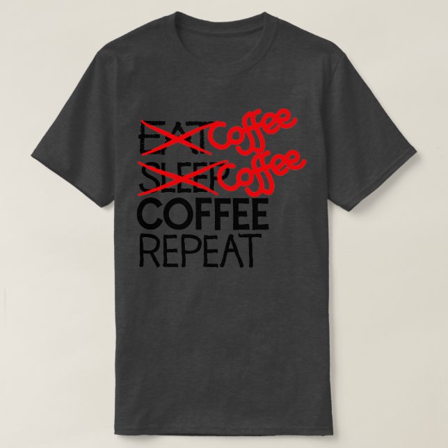 Camiseta Repetición de café (Diseño del anverso)