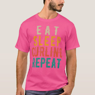 Camiseta Repetición de Curling de sueño de Comer 20