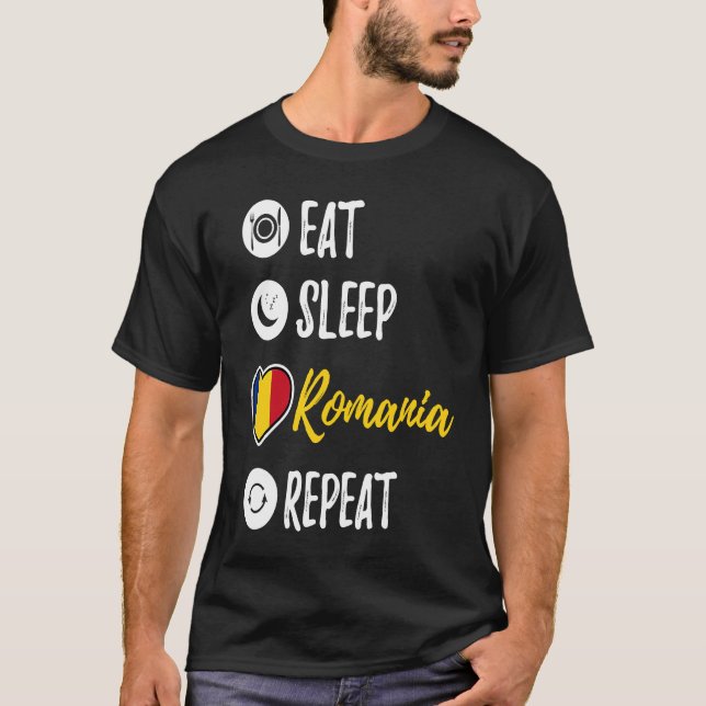 Camiseta Repetición de Eee Sleep Rumania (Anverso)