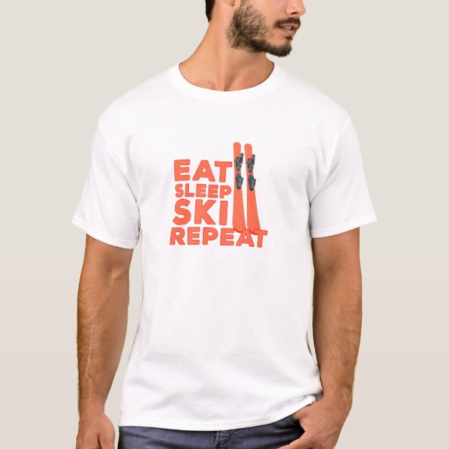Camiseta Repetición de esquiar de sueño (Anverso)