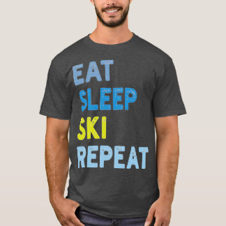 Camiseta Repetición de esquiar de sueño