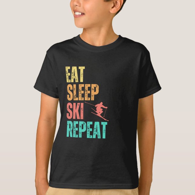 Camiseta Repetición de esquiar de sueño (Anverso)