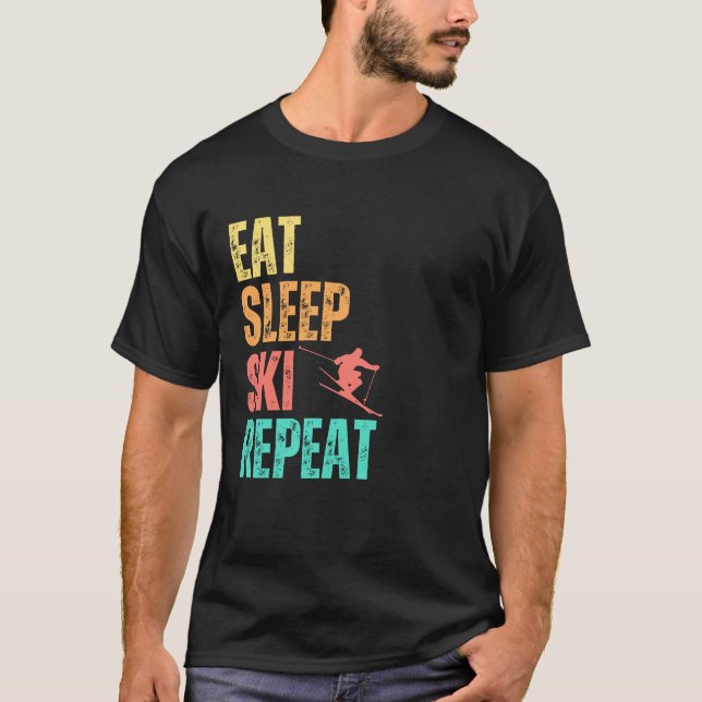 Camiseta Repetición de esquiar de sueño (Anverso)