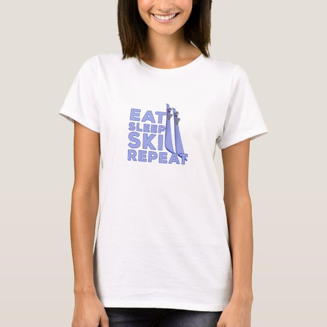 Camiseta Repetición de esquiar de sueño (Anverso)
