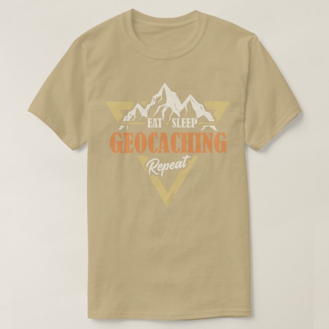 Camiseta Repetición de Geocalización de Sueño Comido (Diseño del anverso)