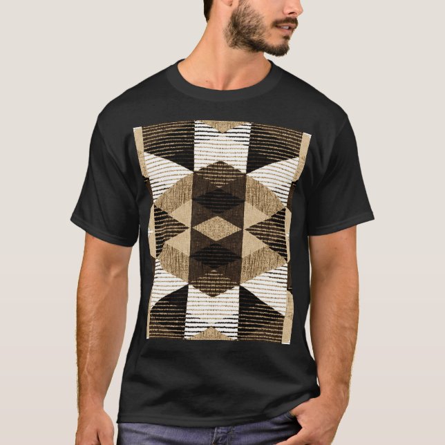 Camiseta Repetición de geometría: diseño de fondo texturiza (Anverso)