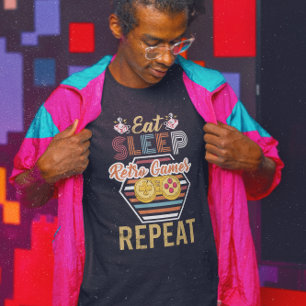 Camiseta Repetición de juegos Retro de sueño de sueño de Co