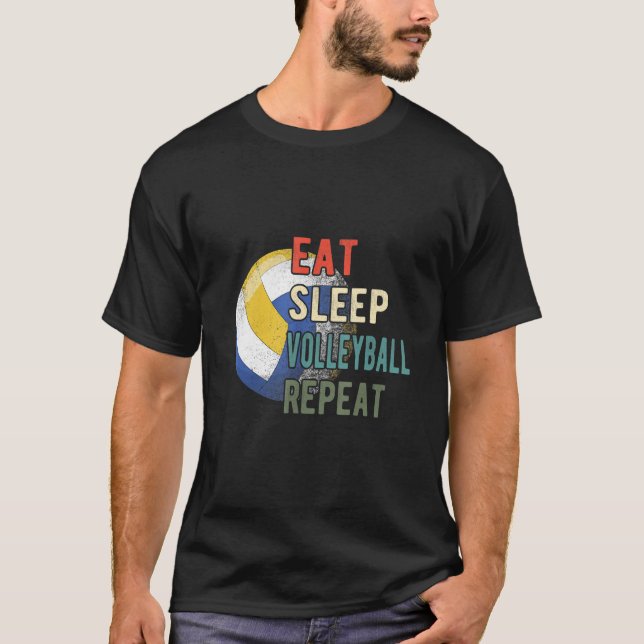 Camiseta Repetición de jugador de voleibol de repetición de (Anverso)