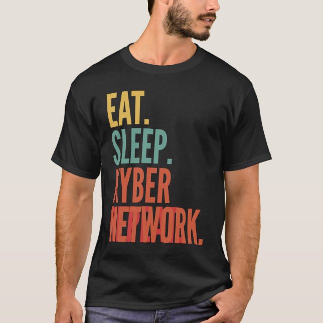 Camiseta Repetición de Kyber Network Crypto Eat Sleep Kyber (Anverso)