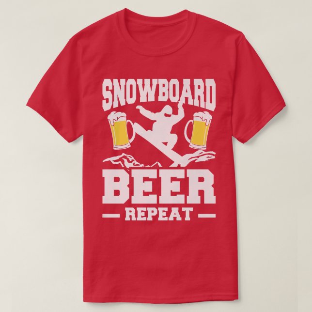 Camiseta Repetición de la cerveza Snboard (Diseño del anverso)