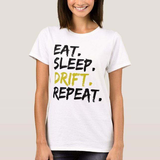 Camiseta Repetición de la deriva del sueño del sueño de la  (Anverso)