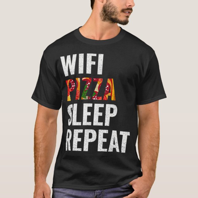 Camiseta Repetición de la pizza inalámbrica (Anverso)