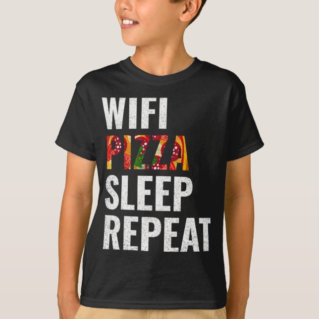 Camiseta Repetición de la pizza inalámbrica (Anverso)