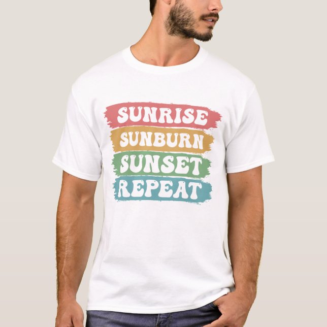 Camiseta Repetición de la quemadura solar del amanecer (Anverso)
