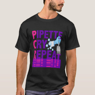 Camiseta Repetición De Llanto De Pipeta De Pcr Para El Rega