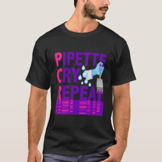 Camiseta Repetición De Lloros De Pipeta Para Científicos De