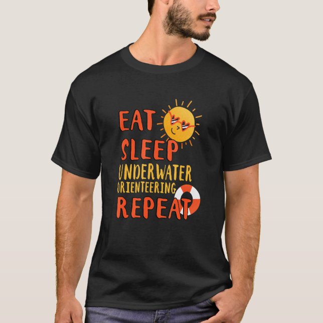 Camiseta Repetición de orientación hacia el sueño bajo el a (Anverso)