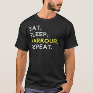 Camiseta Repetición de Parkour Eat Sleep Parkour